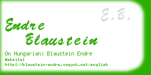 endre blaustein business card